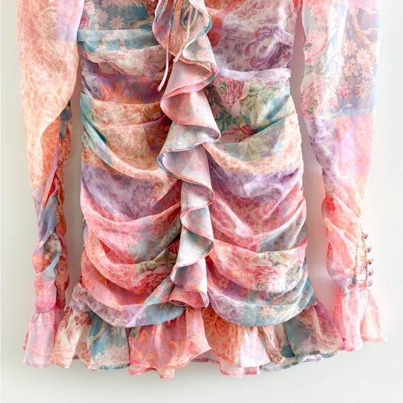 For Love And Lemons Gradiant Ruffle Dress - Picture 7 of 14